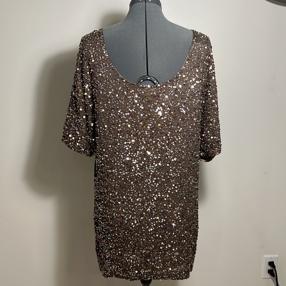 Vince Neutral Sequined Dress - Picture 2 of 3